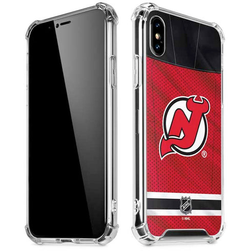 NHL New Jersey Devils Home Jersey iPhone XS Max Clear Case